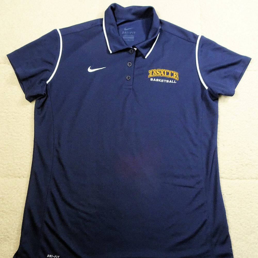 NCAA LaSalle Basketball Blue Polo Shirt Large